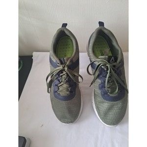Reebok Sneaker Size 10.5 Zquick Lite AR2494 Green & Navy Running Shoes Lace